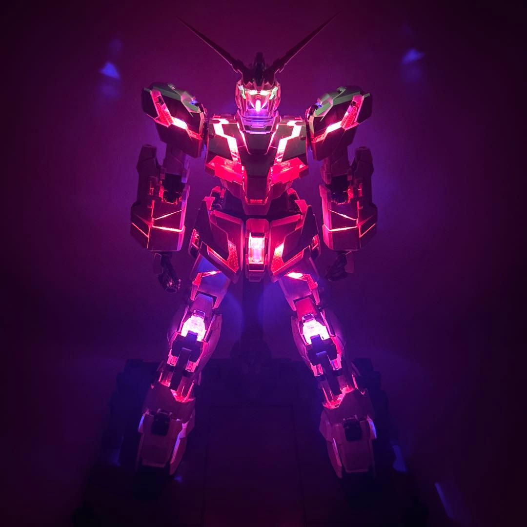 PG RX-0 ユニコーンガンダム 素組 LED付き
