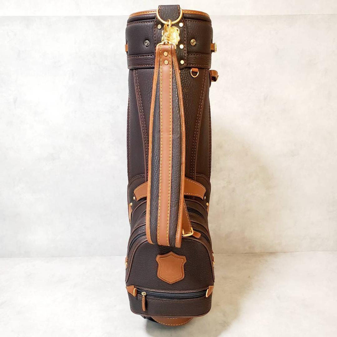 美品 HONMA ホンマ 本間 クラシック レザー キャディバッグ ゴルフバッグ