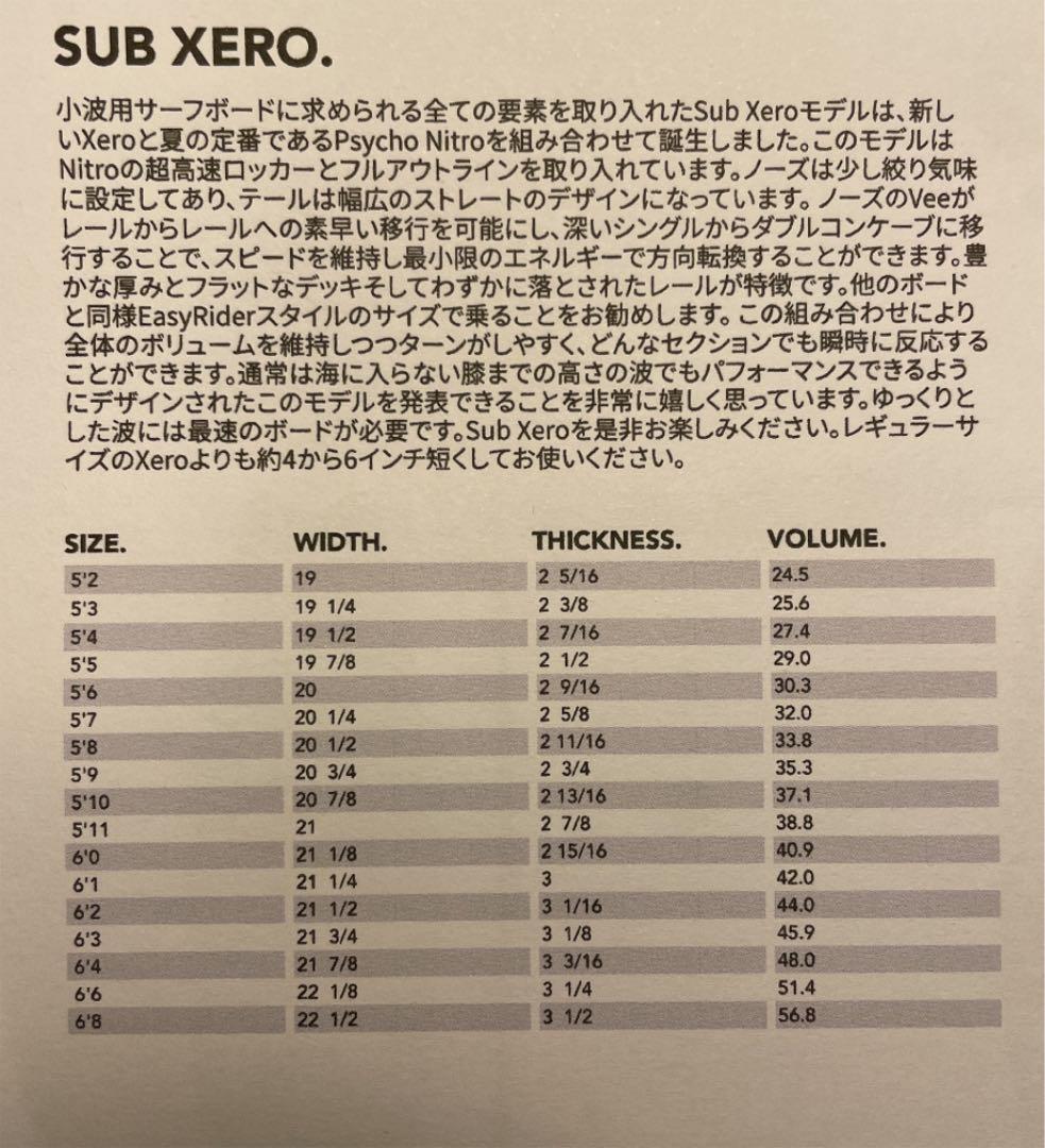JS surf board 5”7新品未使用品 Sub Xero 日本用モデル