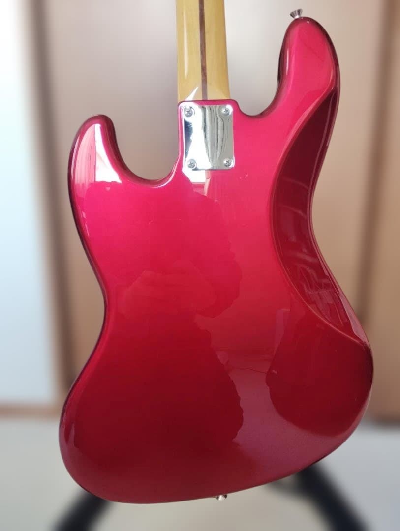 History CV-BJ4 赤　ジャズベース 純正セミハードケース付