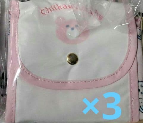 ちいかわbaby エコバッグ 積み木崩されちゃった ピンク　3つ