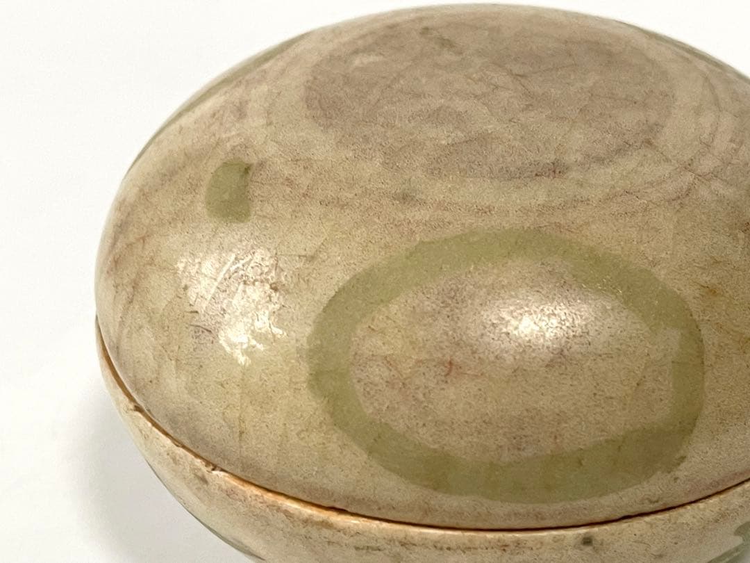 骨董　アンティーク　呉須赤絵　古赤絵　赤絵香合　香合　合子　蓋物　発掘品