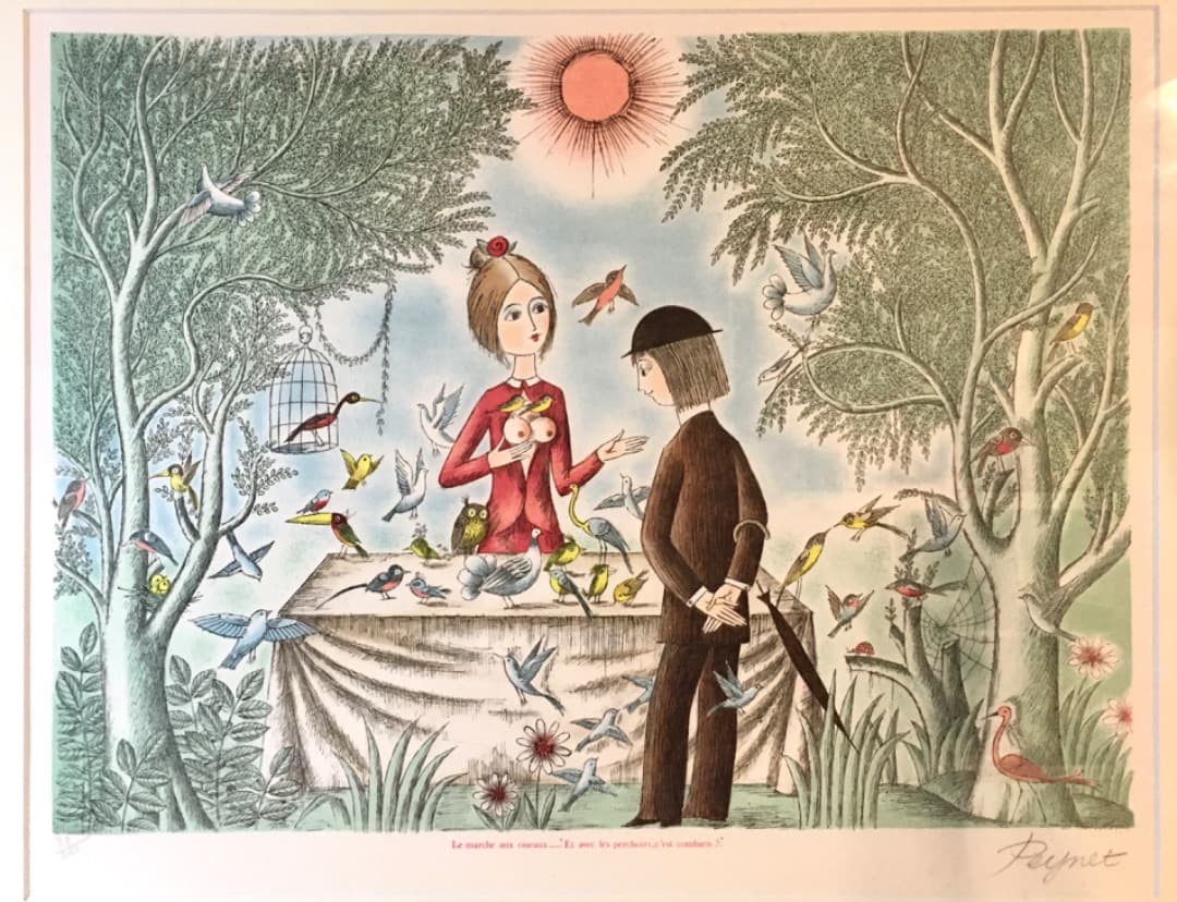 ○[超希少] レイモン・ペイネ 『全部でおいくら』 リトグラフ 版画