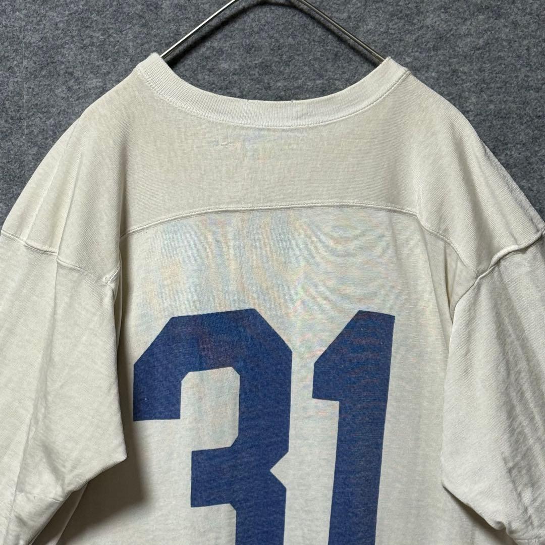 70s Champion rayon football両面染み込み　ナンバリング