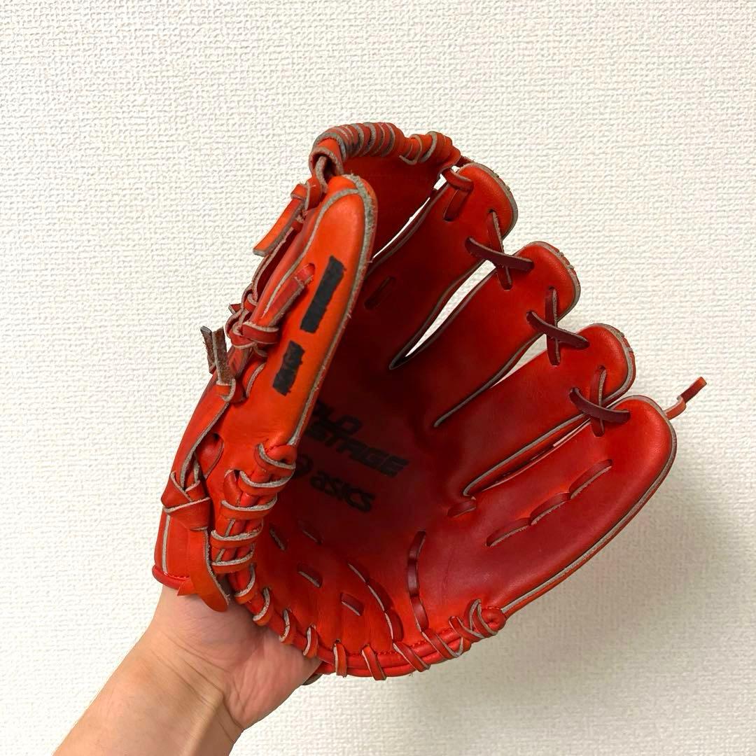 019 アシックス ゴールドステージ 美品 型抜群 軟式 少年 内野手グローブ