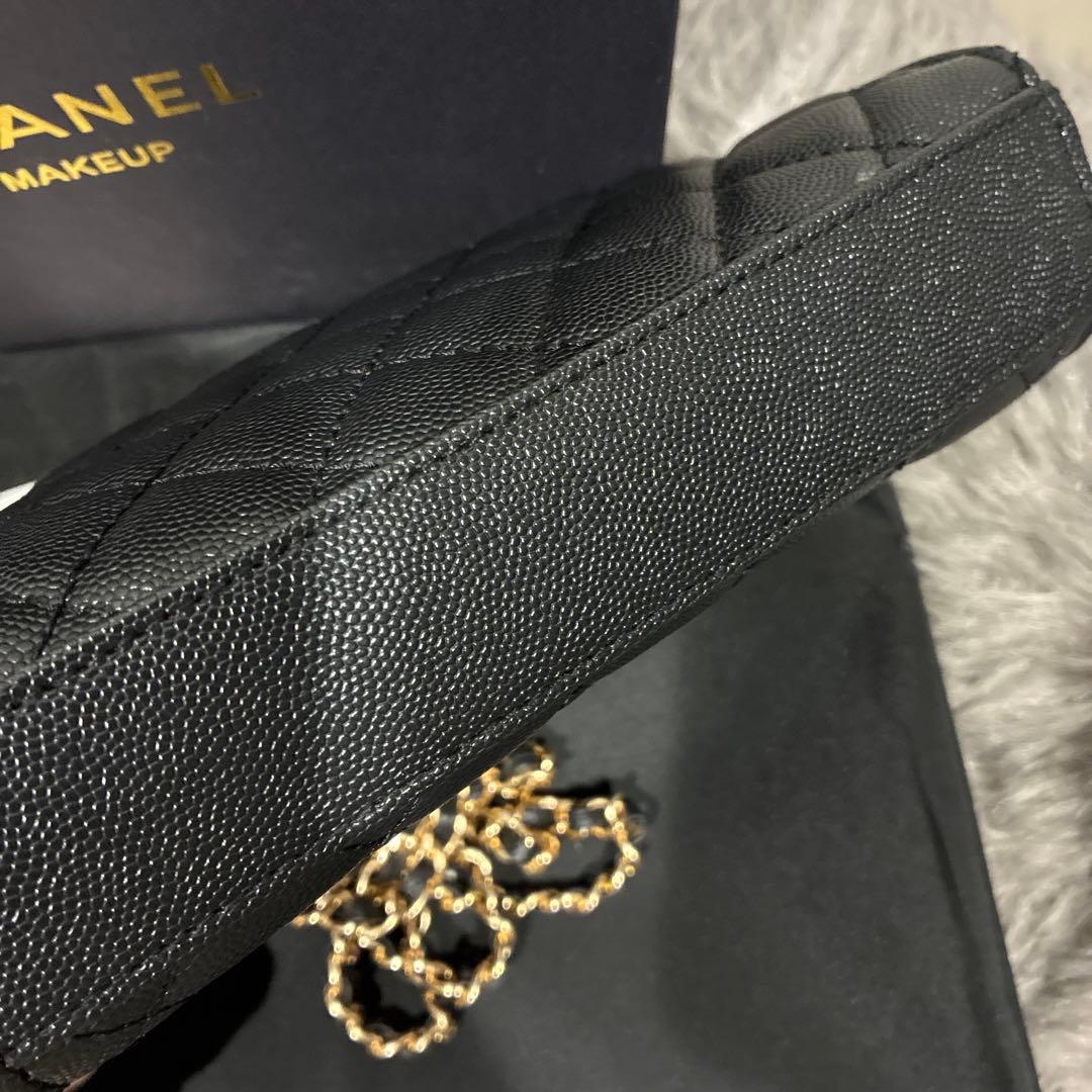 CHANEL シャネル　make up ノベルティ　チェーンショルダーバッグ　黒