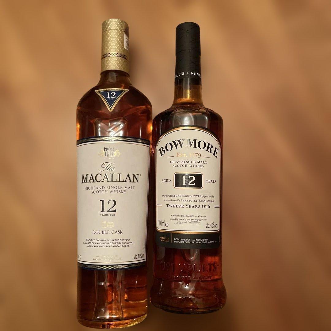 箱付きマッカラン 12年 & ボウモア 12年 セット