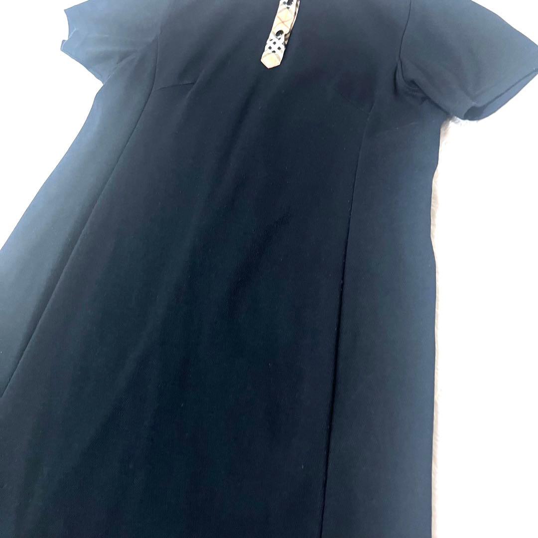 極美品☆バーバリーゴルフノバチェックワンピース黒