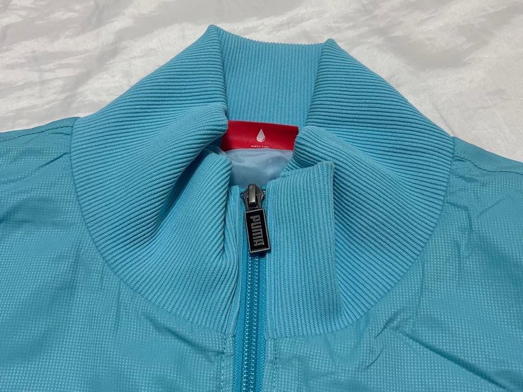 PUMA トラックジャケット　ジャージ　水色　ビッグロゴ　　大きいサイズ　O