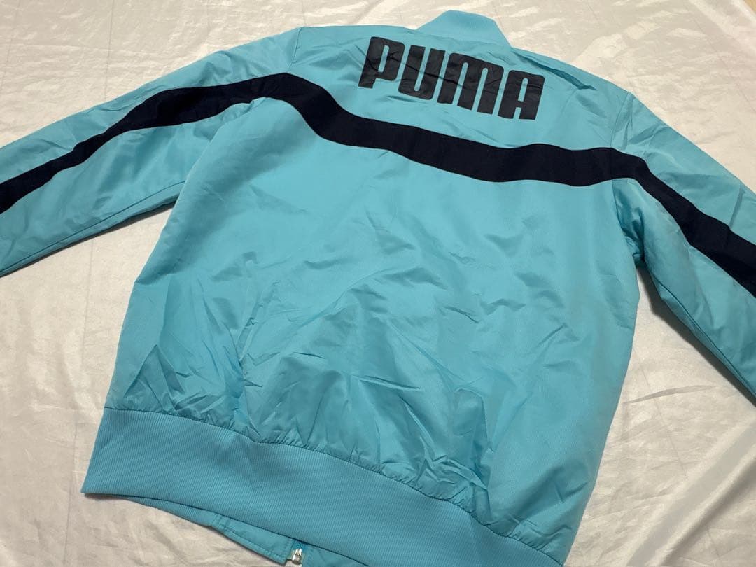 PUMA トラックジャケット　ジャージ　水色　ビッグロゴ　　大きいサイズ　O