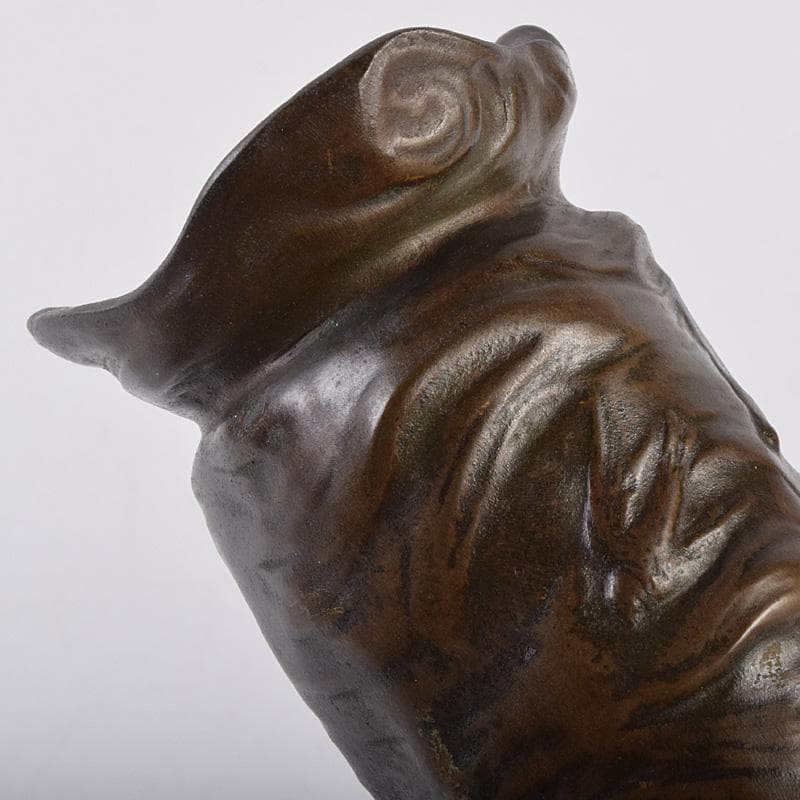 西洋美術　シャルル・ロシェ　ブロンズ　男性像刻　花瓶　M　R8972