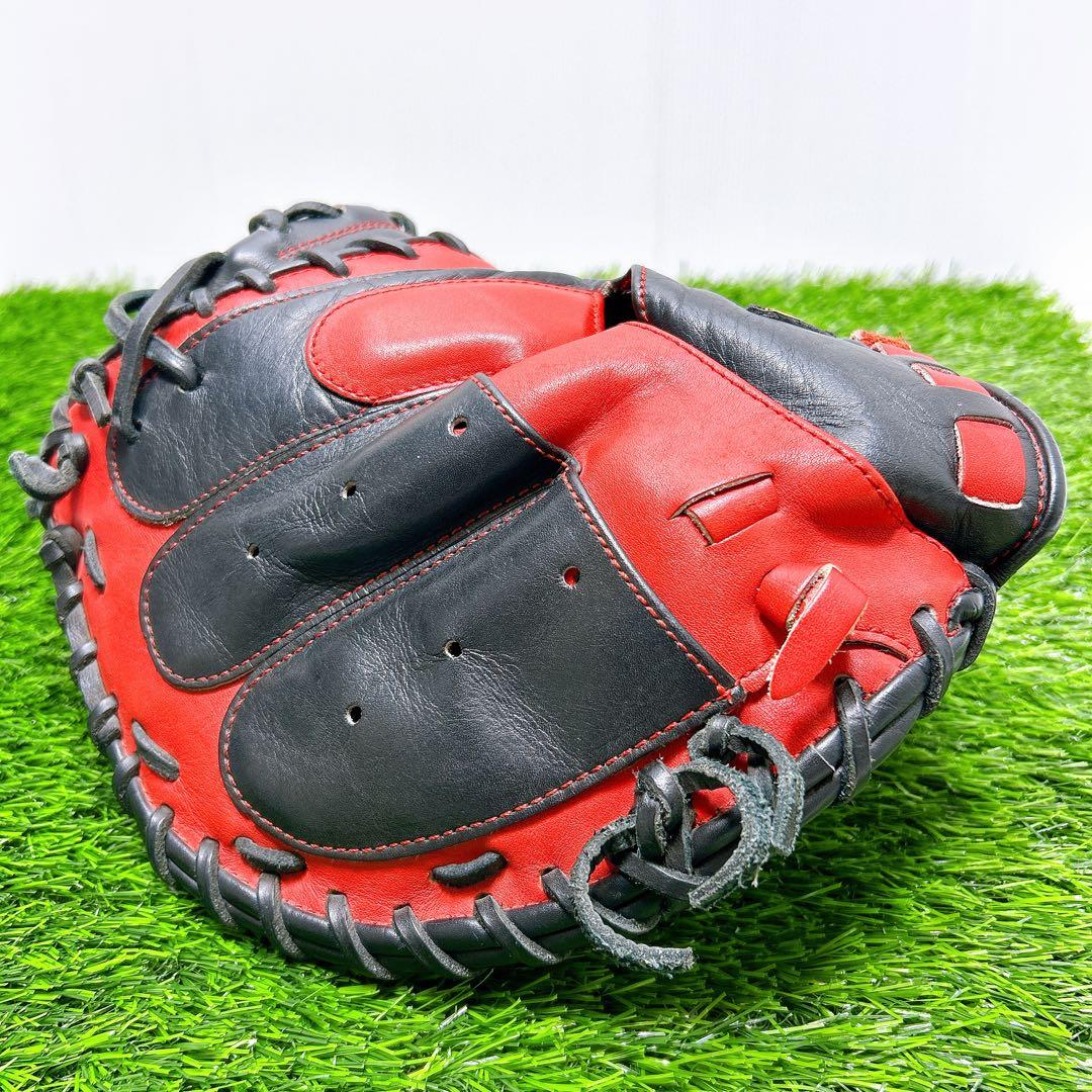 【美品】ハタケヤマ 軟式 キャッチャーミット 甲斐モデル 大人用