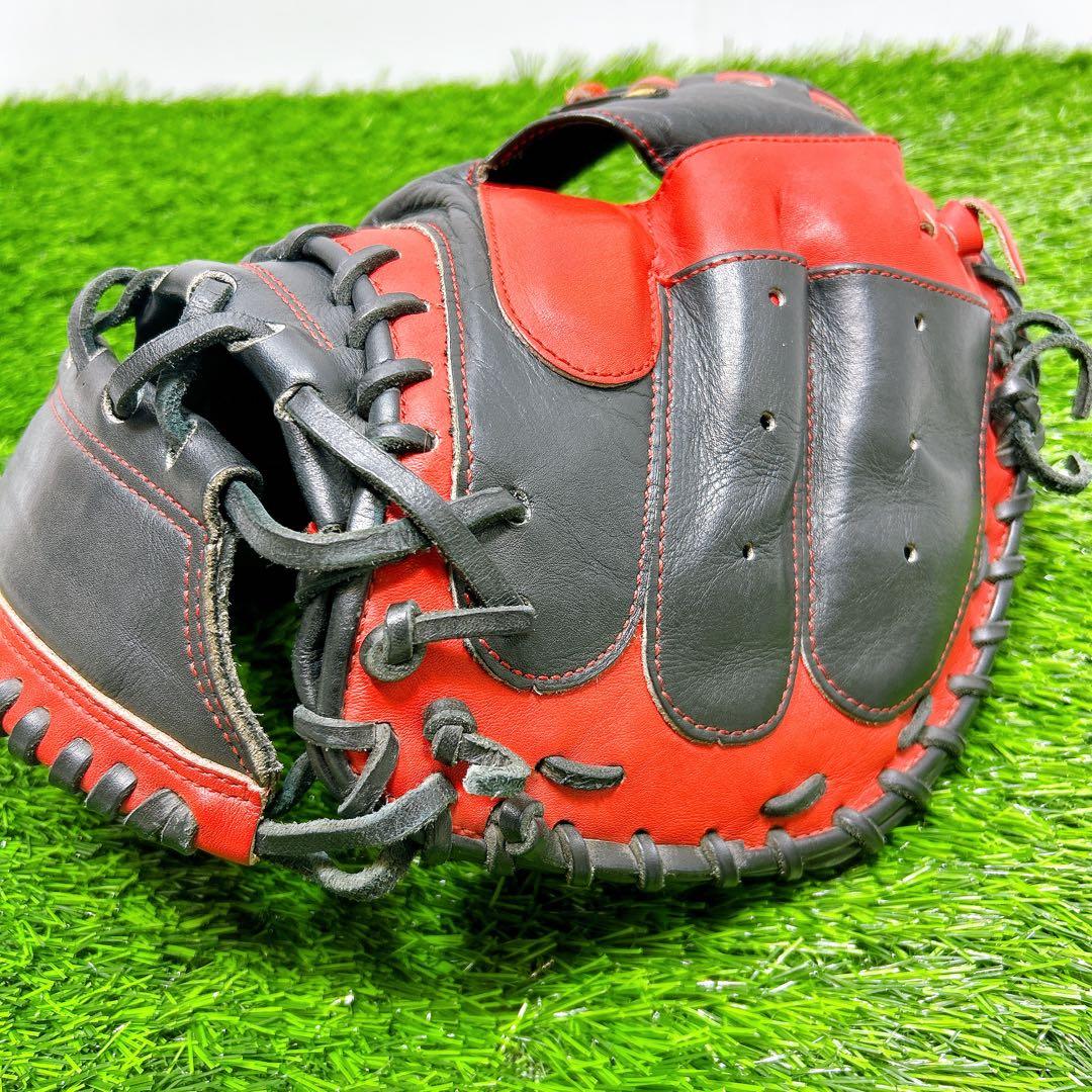 【美品】ハタケヤマ 軟式 キャッチャーミット 甲斐モデル 大人用