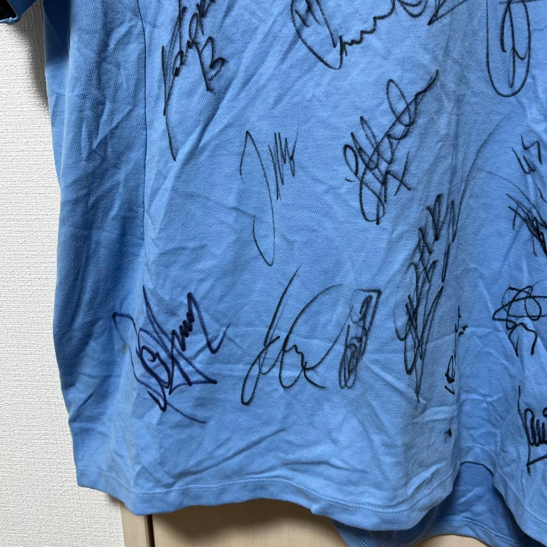 【週末値下】マンチェスター・シティ直筆サイン入りユニフォーム