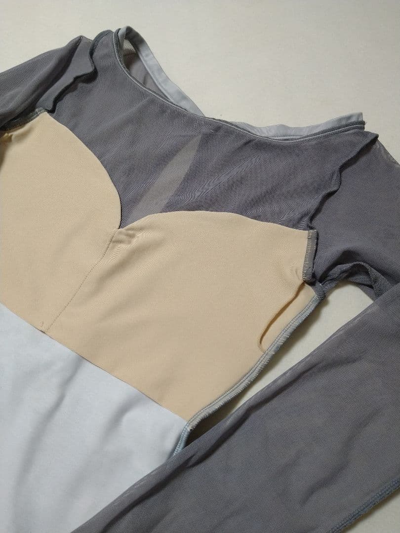 stina スティナ レオタード 長袖 ブルー S