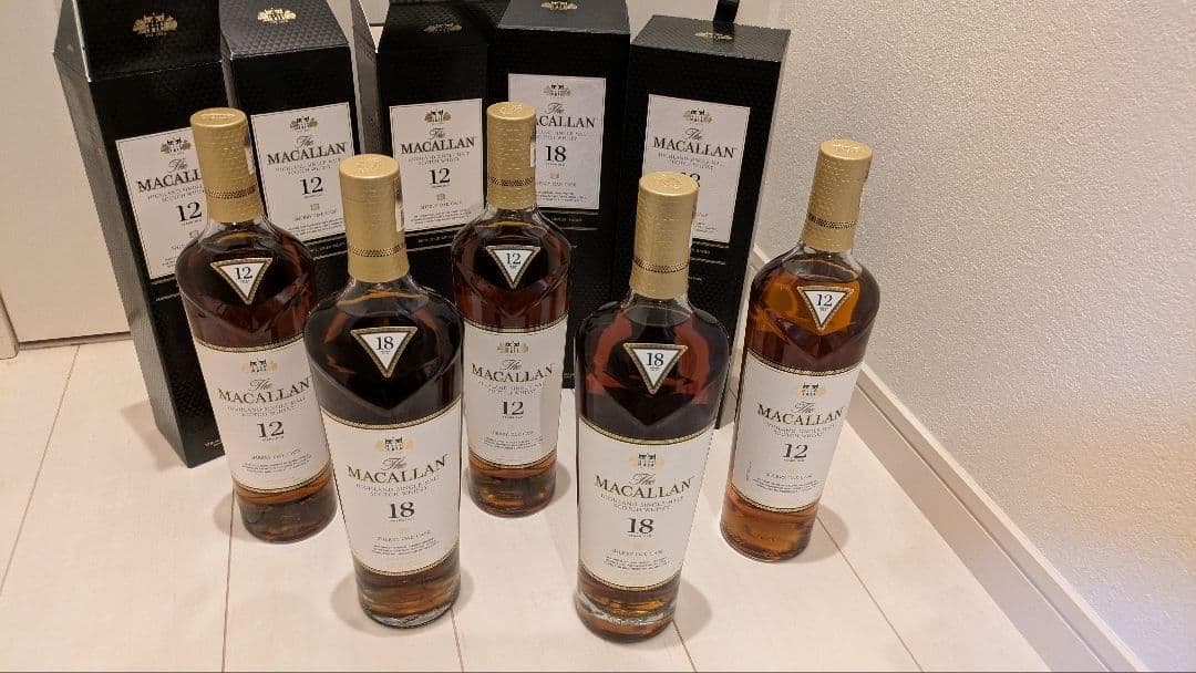 マッカラン 全部 シェリー 12年 3本、18年 2本のセット