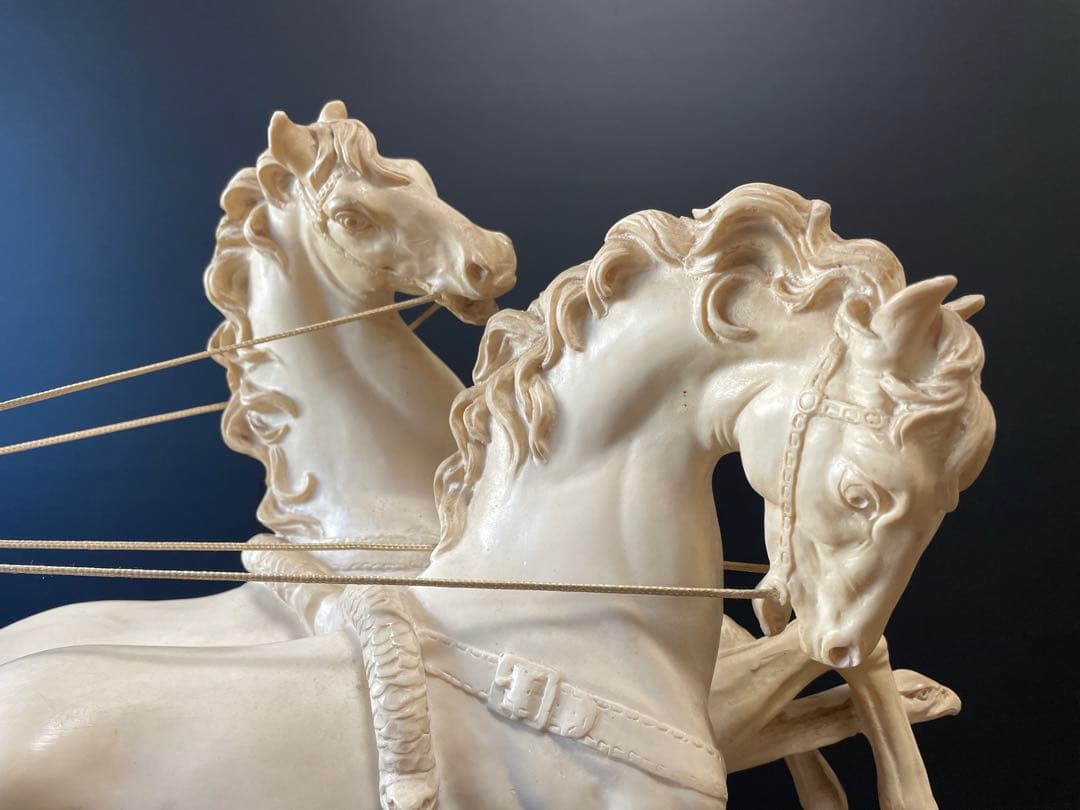西洋美術 イタリア製A.SANTINI アンテルマ サンティーニ 彫刻 戦馬車像