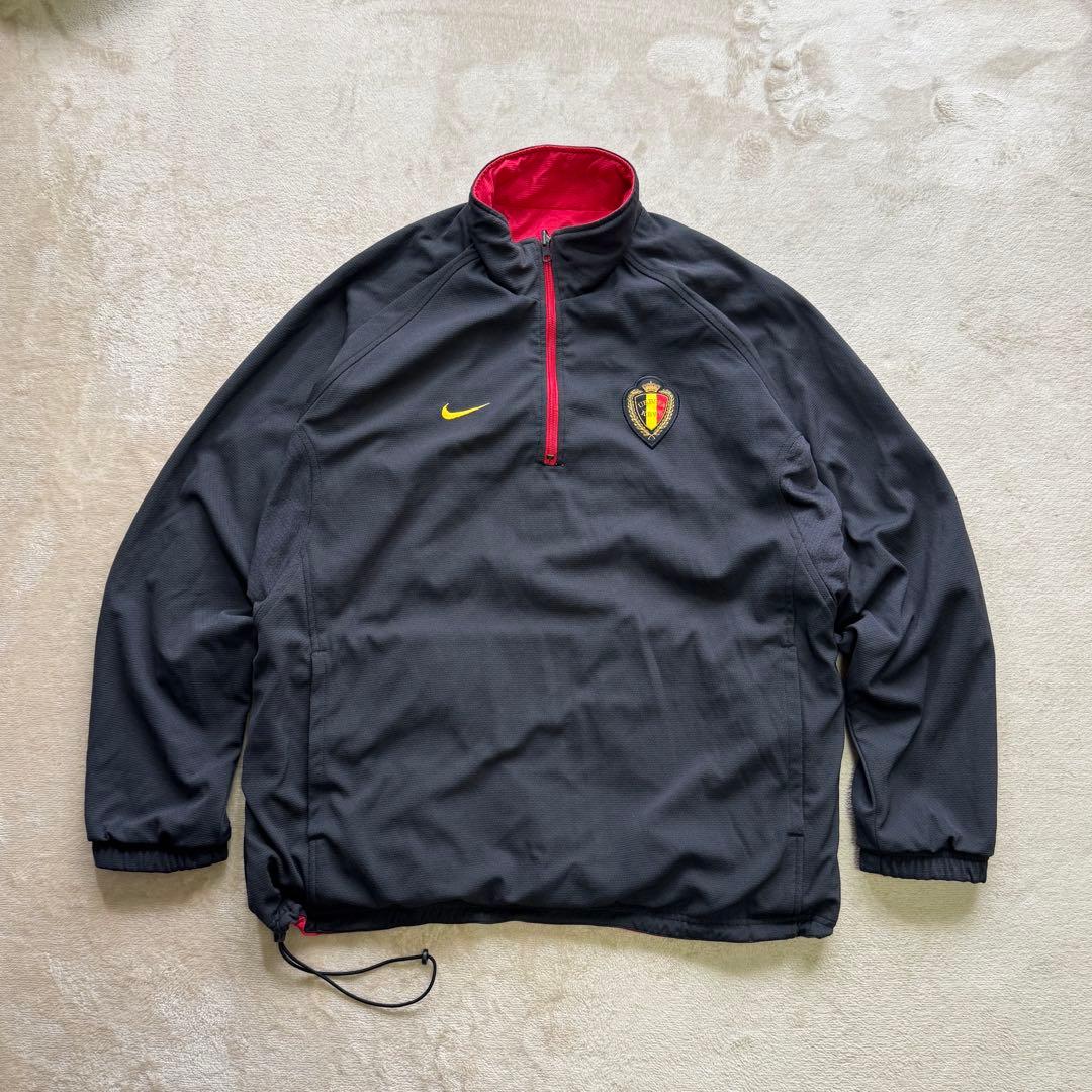 NIKE 90s ベルギー代表　ハーフジップ　ナイロンジャケット　リバーシブル