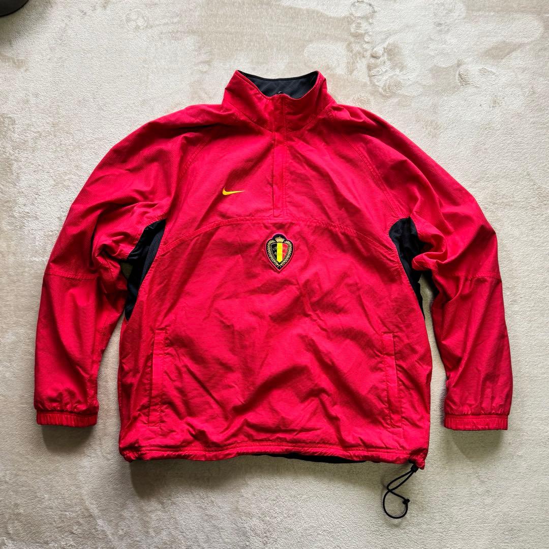 NIKE 90s ベルギー代表　ハーフジップ　ナイロンジャケット　リバーシブル