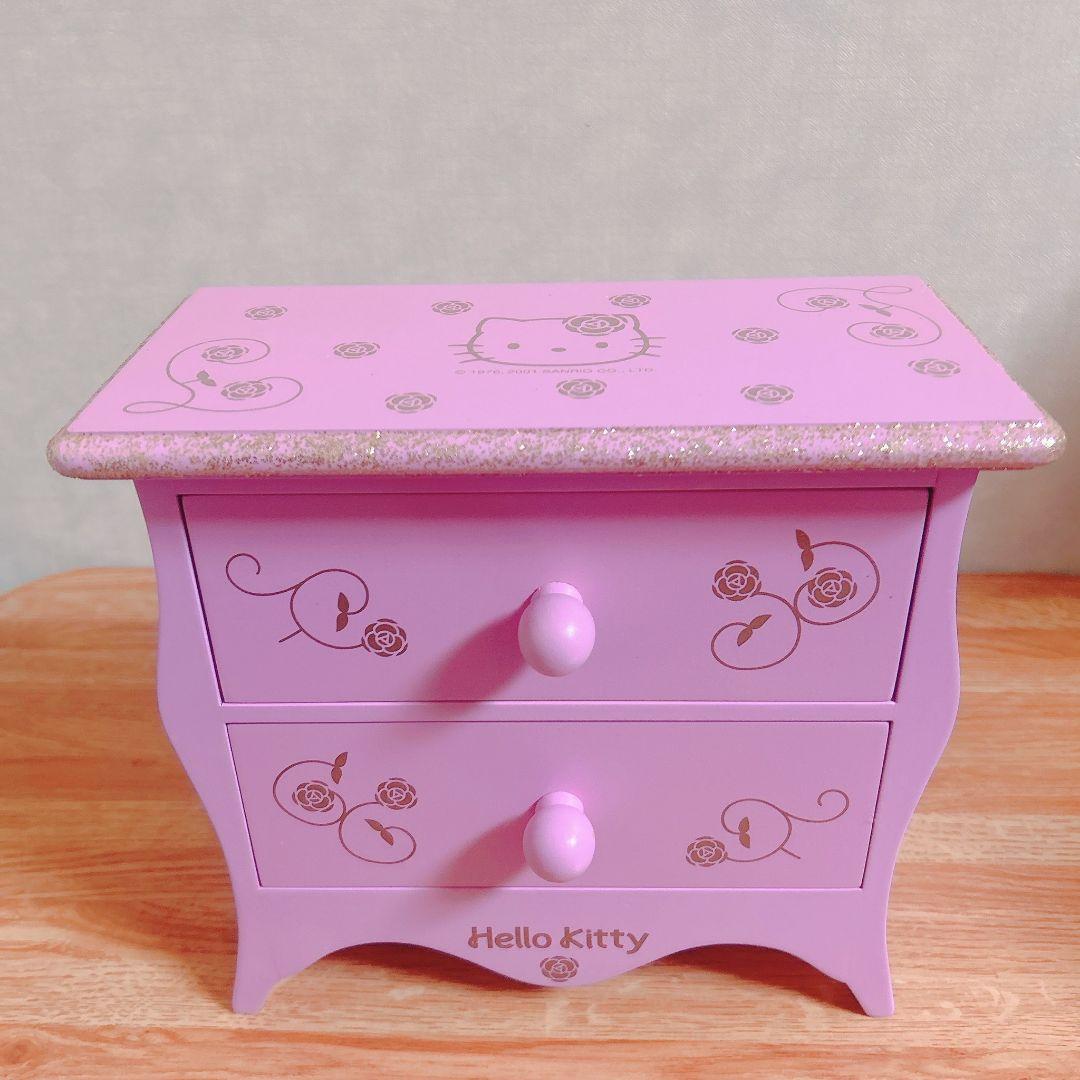 激レア 未使用 ハローキティ バラ 薔薇 チェスト アクセサリーケース 小物入れ
