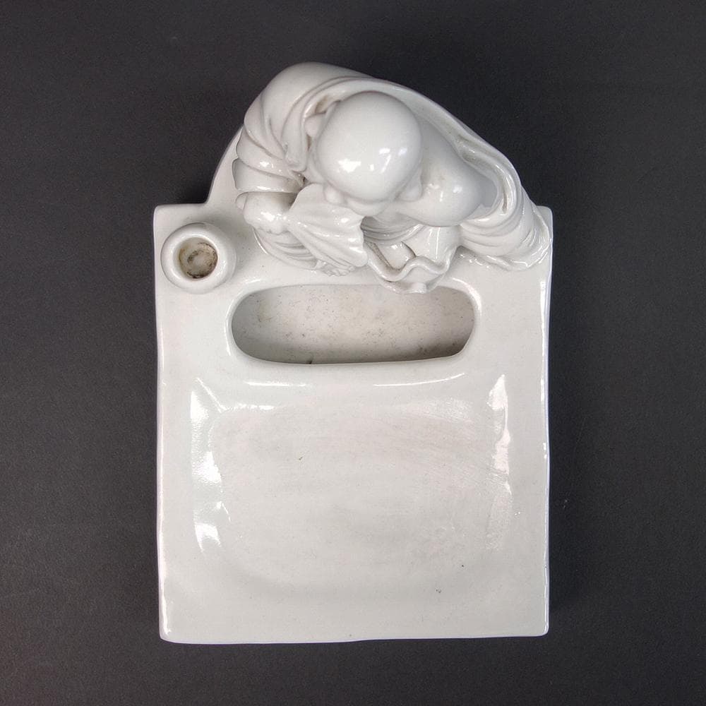 徳化窯　白磁布袋筆覘　送料無料