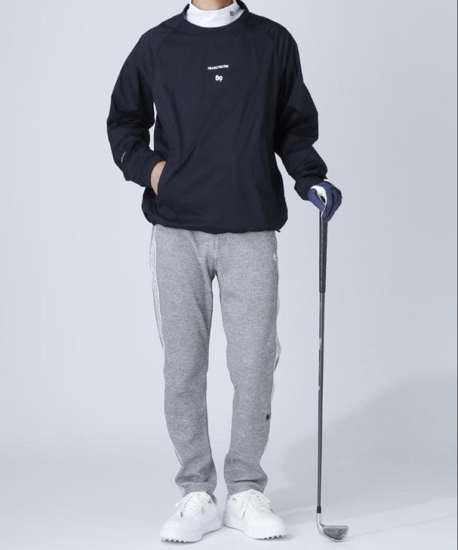 新品 パーリーゲイツ FLEX-IEDストレッチスニードジャック(5)L/紺