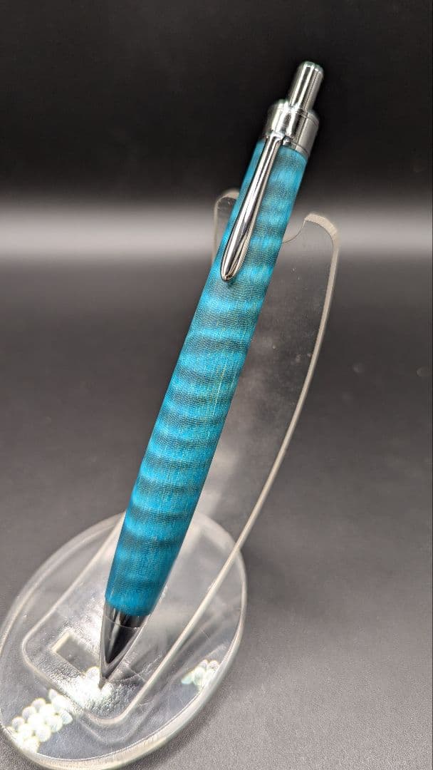 451ペン工房翌檜　スタビライズドウッドトチ　縮杢　木軸シャーペン　ボールペン