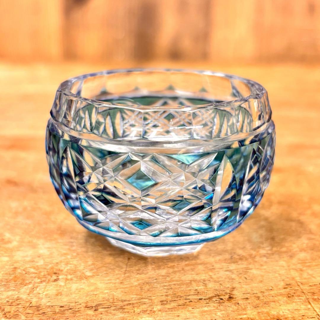 希少❗️薩摩切子 阪本光男 作 ぐい呑 切子グラス