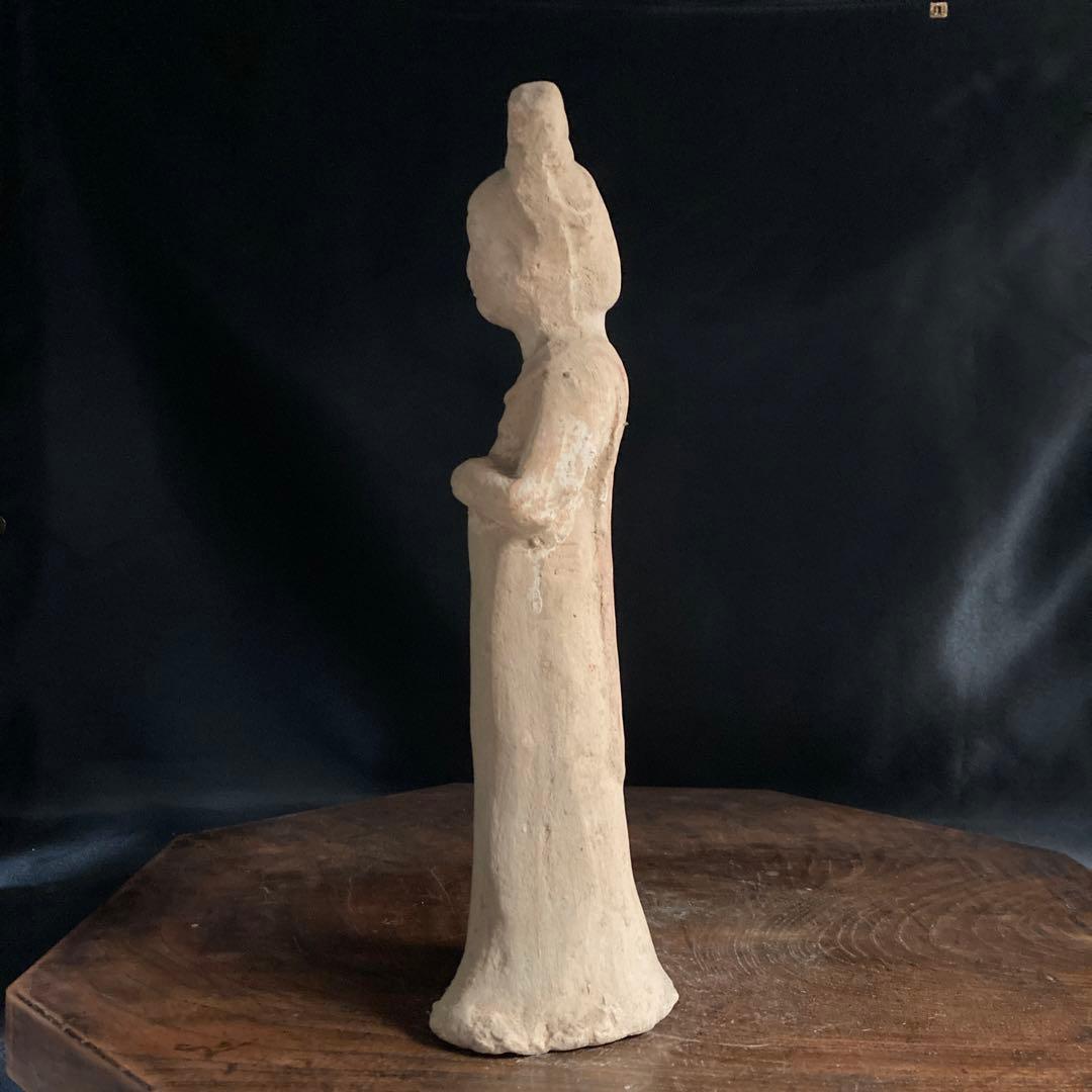 赤札閉店セール❗️【ギャラリー三益】中国古美術　唐代加彩美人俑（唐時代）