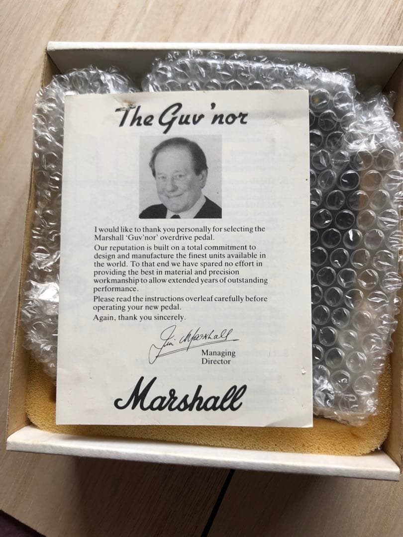 Marshall The Guv'nor ギターエフェクター　英国製オリジナル