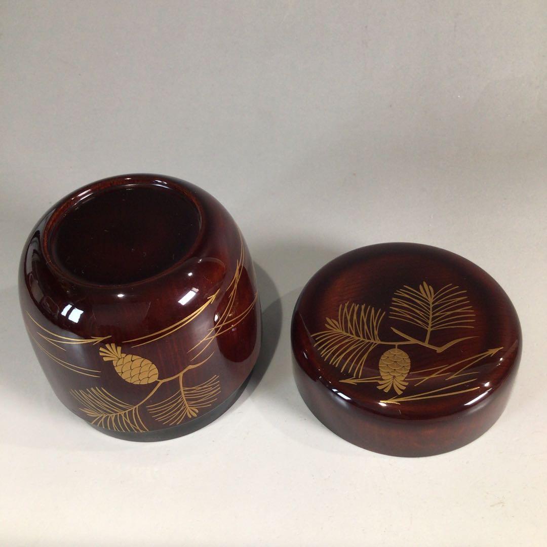 Ｐ２０９　大棗　『誠中斎作』『大徳寺境内松を以て』『立花大亀書付』　共箱　茶道具