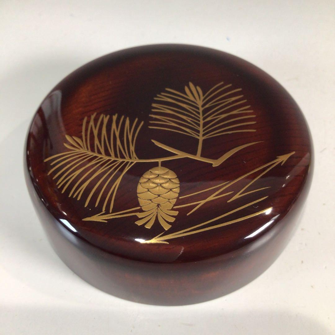 Ｐ２０９　大棗　『誠中斎作』『大徳寺境内松を以て』『立花大亀書付』　共箱　茶道具