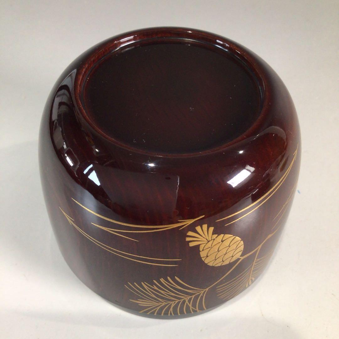 Ｐ２０９　大棗　『誠中斎作』『大徳寺境内松を以て』『立花大亀書付』　共箱　茶道具