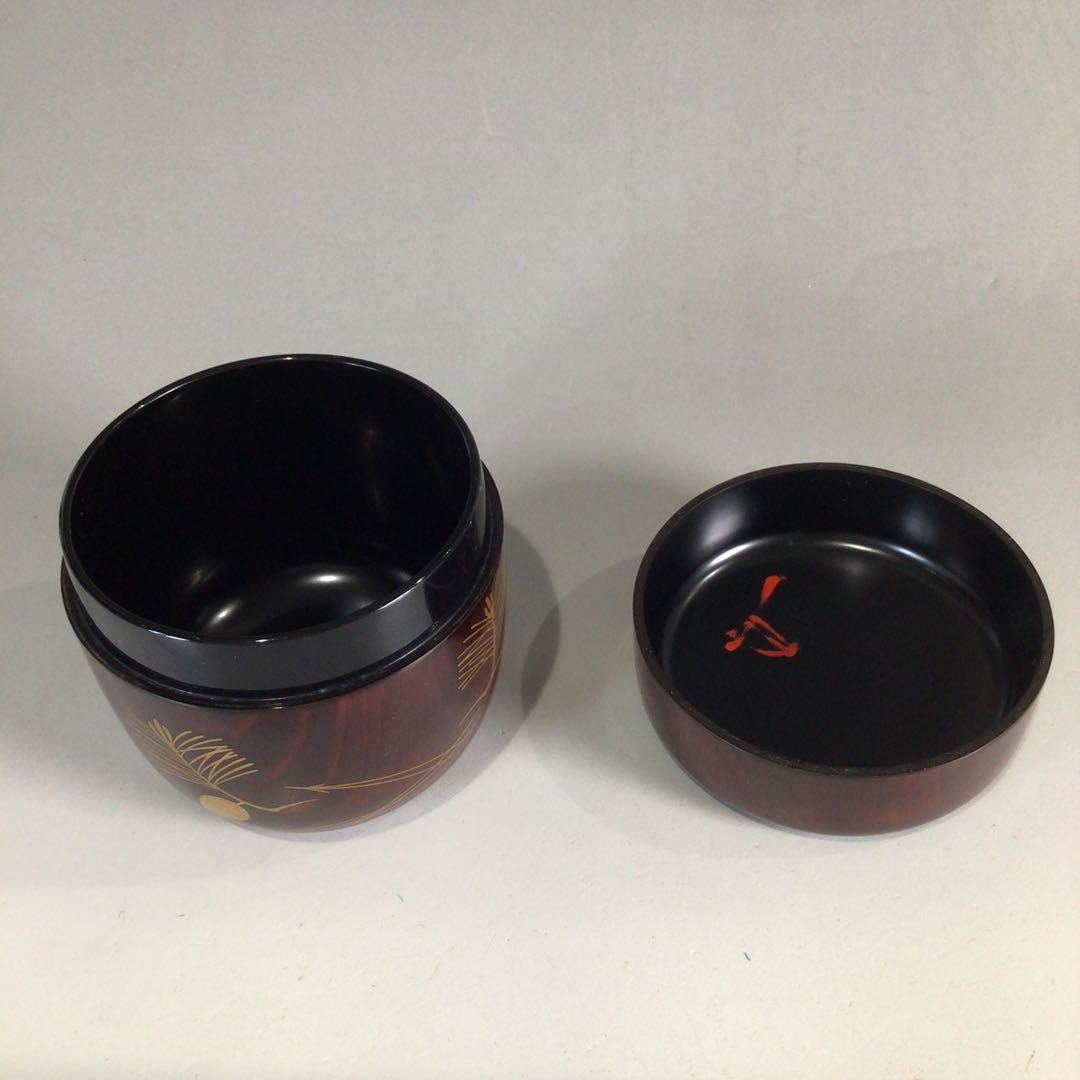 Ｐ２０９　大棗　『誠中斎作』『大徳寺境内松を以て』『立花大亀書付』　共箱　茶道具