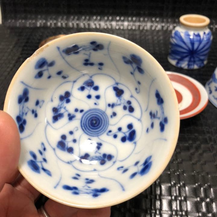 古い雰囲気のある伊万里焼、九谷焼など5点セット作ってみました。茶道具、お猪口
