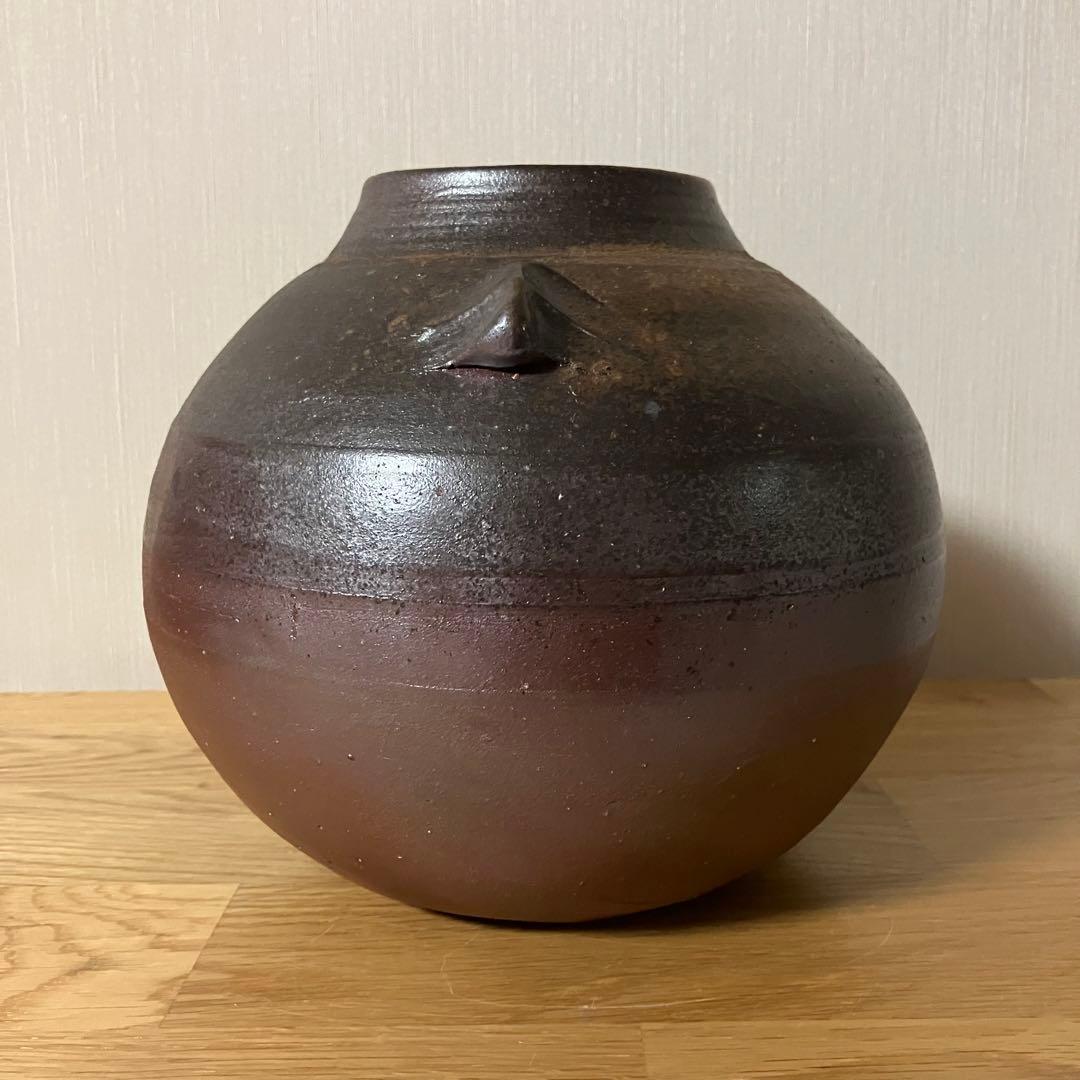 備前焼　壺　花瓶　藤原雄 造