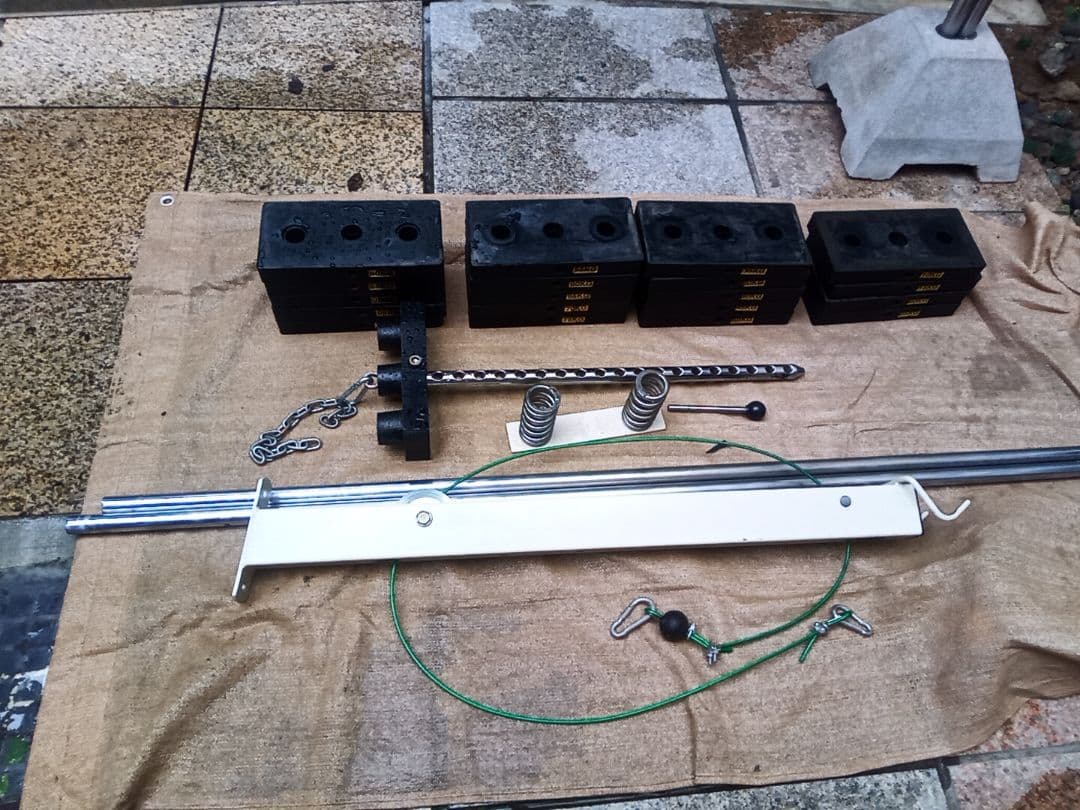 ウェイトスタック　重量計100kg　ラットプルバー　引渡限定