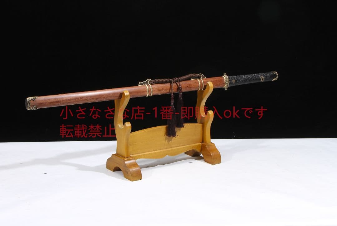 素装純銅魚皮柄唐横刀酸枝木金 古兵器 武具 刀装具 日本刀 模造刀 居合刀