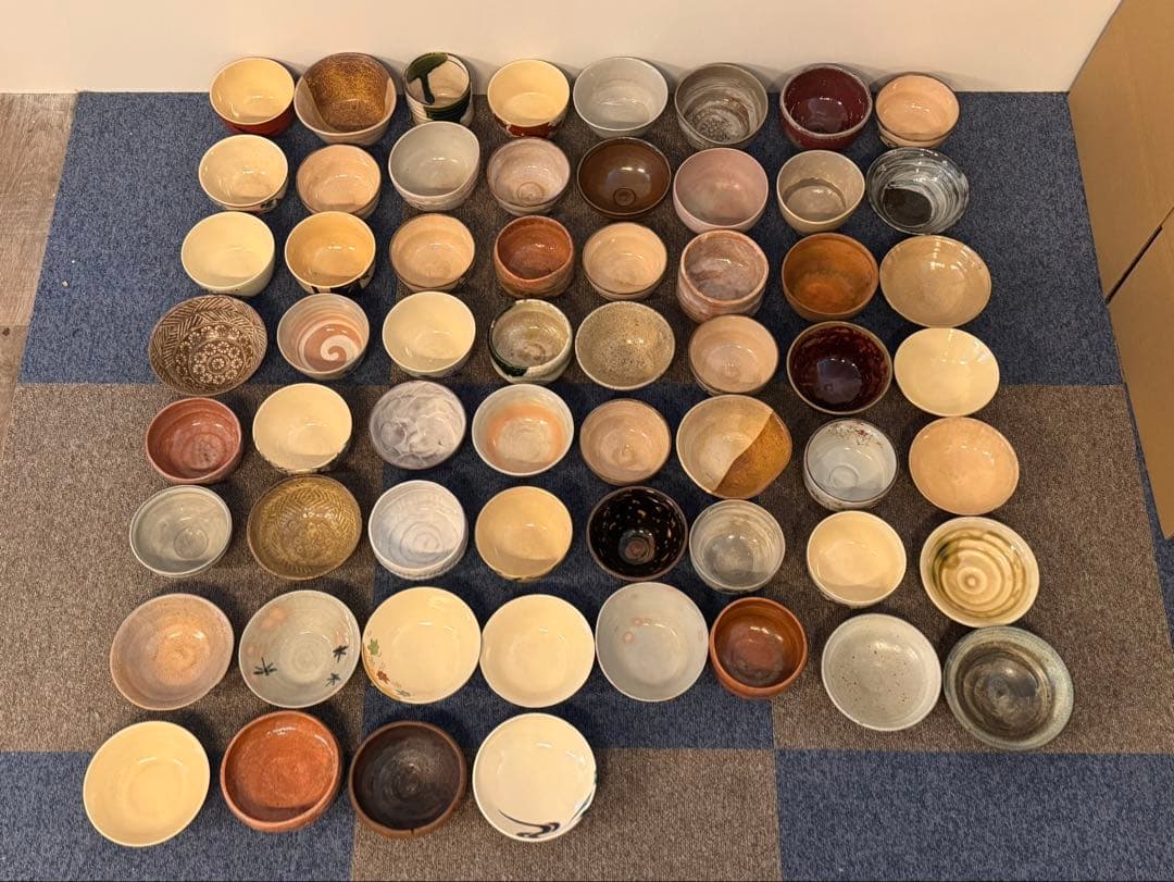 茶碗 抹茶碗 数茶碗 まとめて 60点 茶道具 箱無し 陶器 色絵 いろいろ