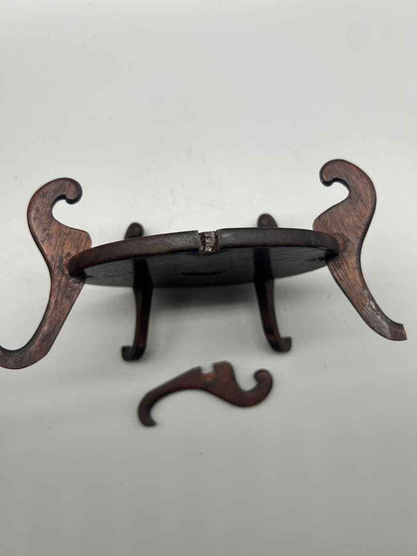 【骨董品】　老唐木底座　複数枚