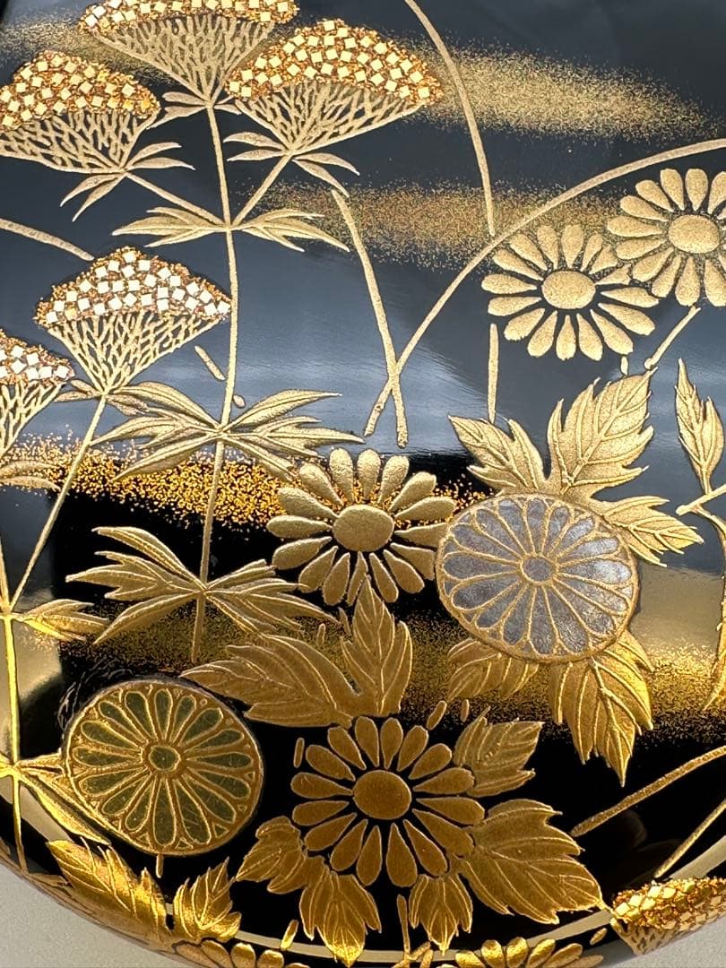 茶道具　棗　清瀬一光　秋草蒔絵平棗