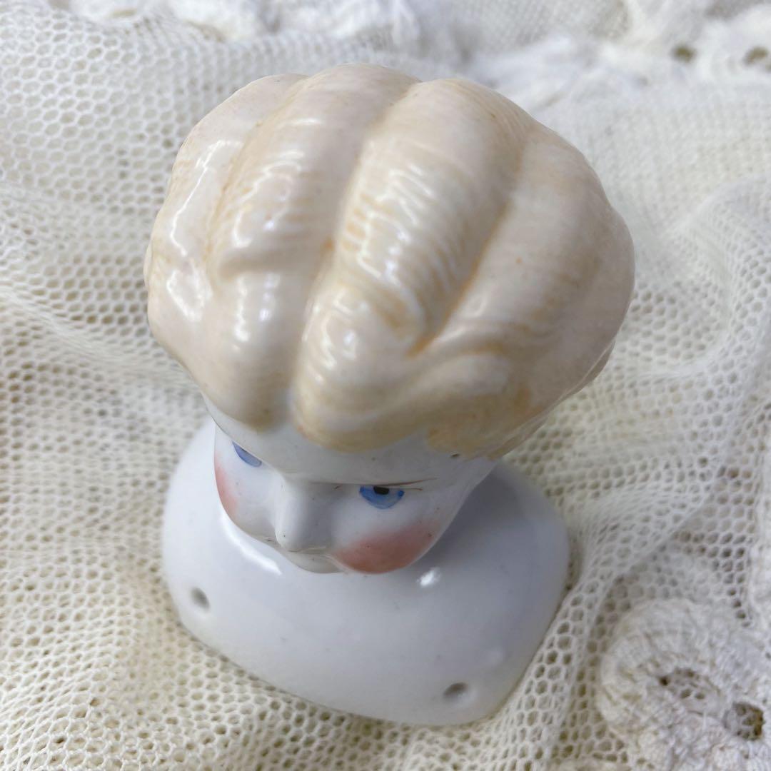 ドイツアンティーク チャイナヘッドドール ヘッド ブロンド