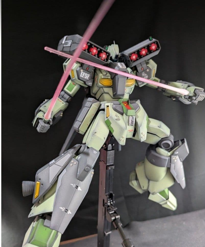 MG 1/100 RGM-89S スタークジェガン 改修塗装済完成品