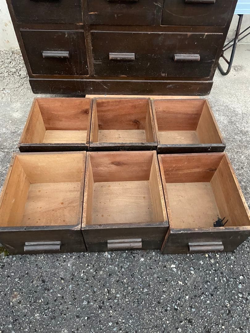 レトロ家具　古い引き出し　アンティーク　古材　木製チェスト