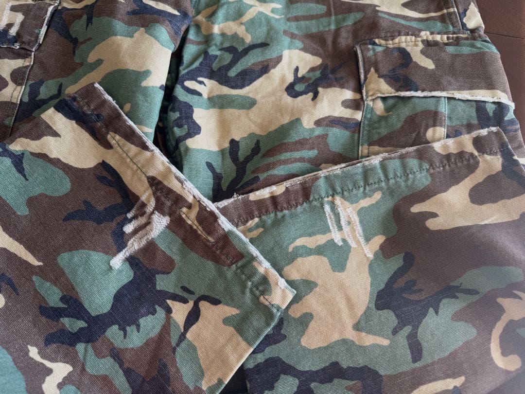 個人装備 ERL camo cargo pants S