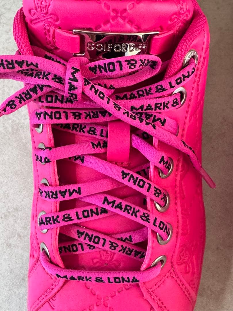 MARK＆LONA レディースゴルフシューズ 蛍光ピンク 25cm
