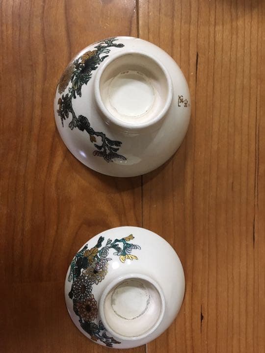 明治期作　骨董品　上等夫婦茶碗