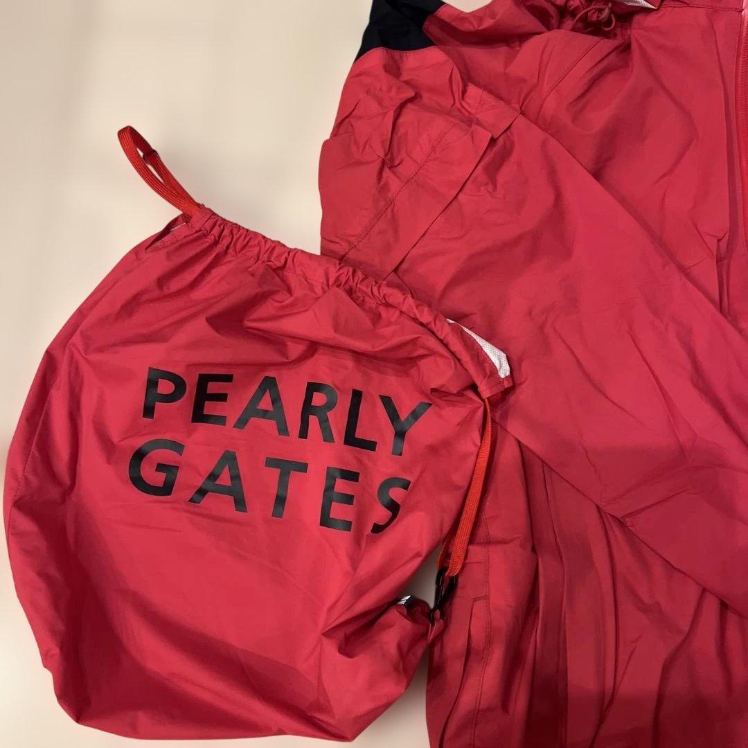 PEARLY GATES レインウェア フード付き レッド