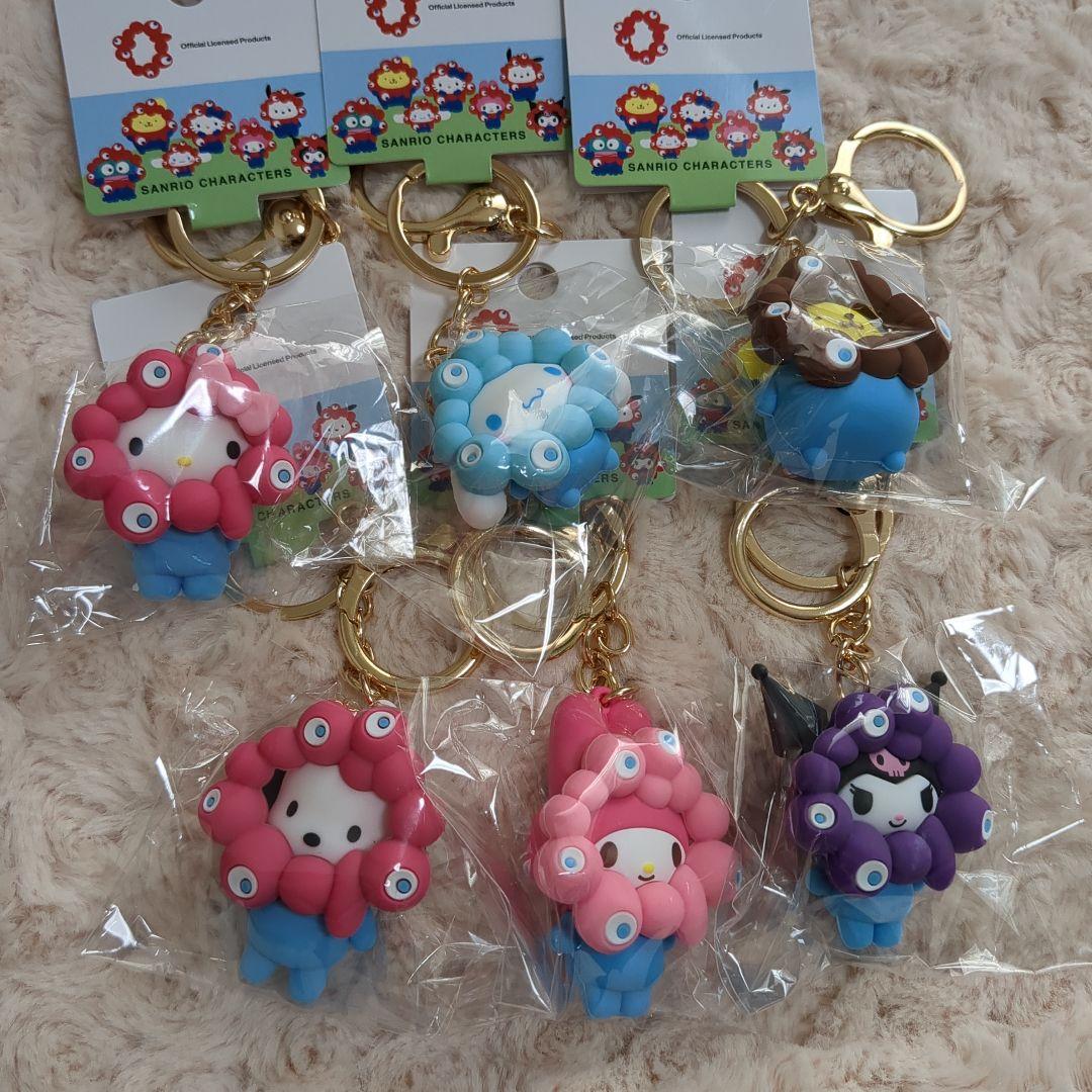 EXPO2025　ミャクミャクサンリオコラボ立体キーホルダーパステル6体　新品