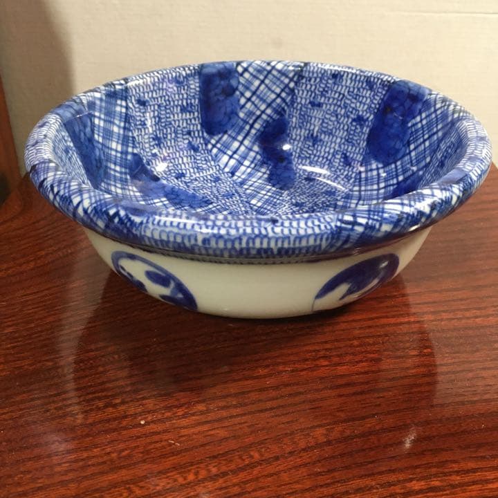 古伊万里 染付 染め付け 鉢 ひねり 伊万里 呉須